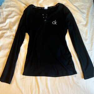 Calvin Klein Black Long Sleeve Top